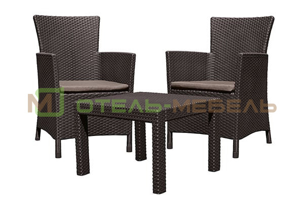 Кресла и столик под искусственный ротанг ROSARIO BALCONY